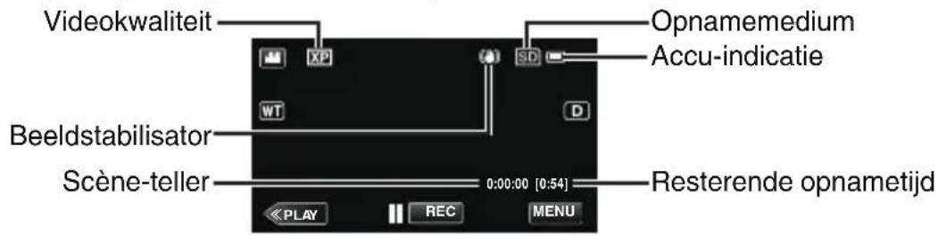 JVC Everio GZ-GX1BE - ■ Aanwijzingen tijdens video-opname - 1