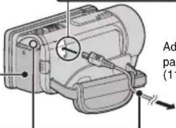 JVC Everio GZ-GX1BE - Ligue o conector de CC. - 2