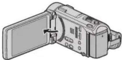 JVC Everio GZ-GX1BE - Откройте ЖК-монитор. - 1