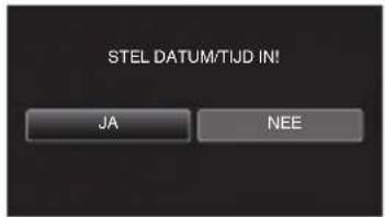 JVC Everio GZ-GX1BE - Tik op "JA" wanneer "STEL DATUM/TIJD IN!" wordt weergegeven. - 1