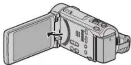 JVC Everio GZ-GX1BE - Ouvrez l'écran LCD. - 1