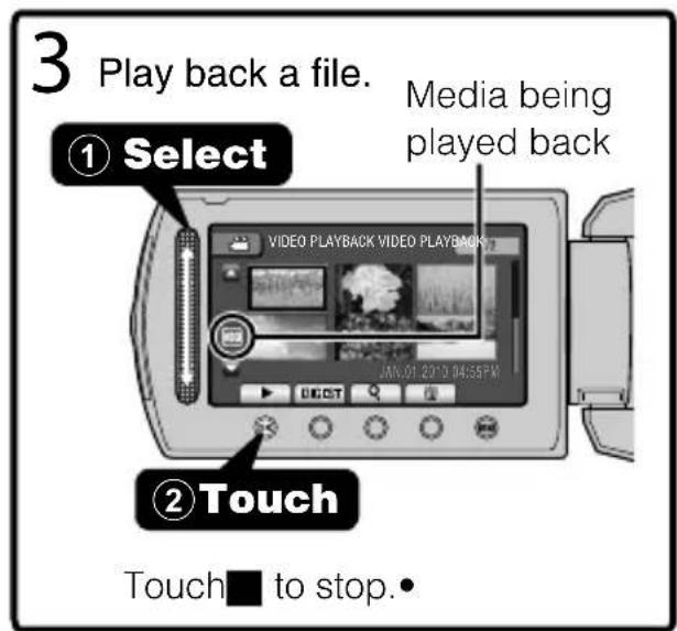JVC Everio GZ-HD620 - Playing Back/Deleting Files on this Unit - 2