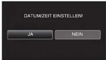 JVC Everio GZ-VX810 - Berühren Sie [JA], sobald [DATUM/ZEIT EINSTELLEN!] angezeigt wird. - 1