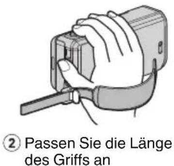 JVC Everio GZ-VX810 - Einstellung des Haltegriffs - 2