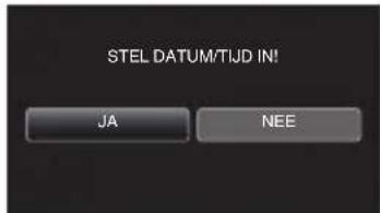 JVC Everio GZ-VX810 - Tik op [JA] wanneer [STEL DATUM/TIJD IN!] wordt weergegeven. - 1
