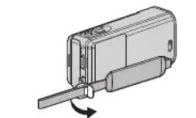 JVC Everio GZ-VX810 - Ajuste de la correa de mano - 1