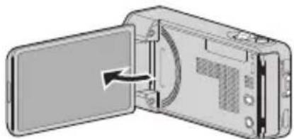 JVC Everio GZ-VX810 - Abra el monitor LCD. - 1