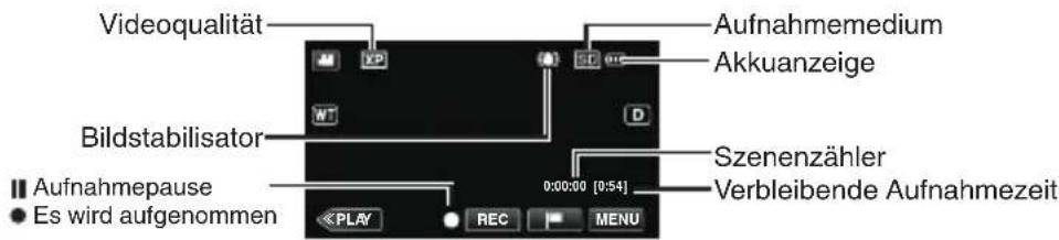 JVC Everio GZ-VX810 - ■ Anzeigen während der Videoaufnahme - 1