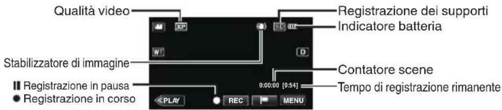 JVC Everio GZ-VX810 - ■ Indicazioni durante la registrazione video - 1