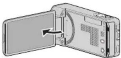 JVC Everio GZ-VX810 - Open de LCD-monitor. - 1