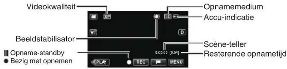 JVC Everio GZ-VX810 - ■ Aanwijzingen tijdens video-opname - 1