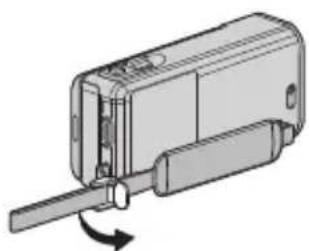 JVC Everio GZ-VX810 - Regolazione della cinghia dell'impugnatura - 1