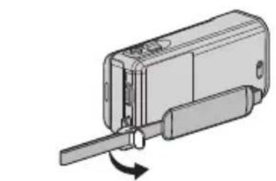JVC Everio GZ-VX810 - Afstelling van de handgreep - 1