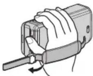 JVC Everio GZ-VX810 - Regolazione della cinghia dell'impugnatura - 3