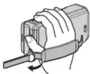 JVC Everio GZ-VX810 - Ajuste de la correa de mano - 3