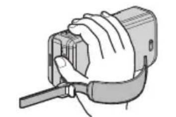 JVC Everio GZ-VX810 - Ajuste de la correa de mano - 2