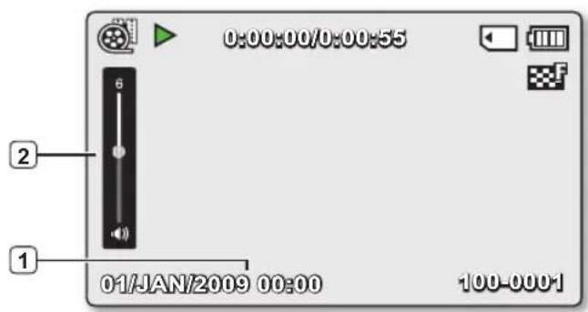 SAMSUNG SMX-C10RP - Mode Lecture vidéo : menu de raccourcis (Guide OK) - 1