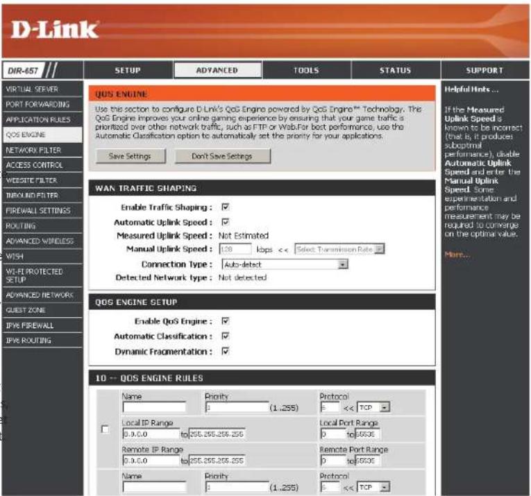 D-LINK DIR-657 - Règles d'application - 2