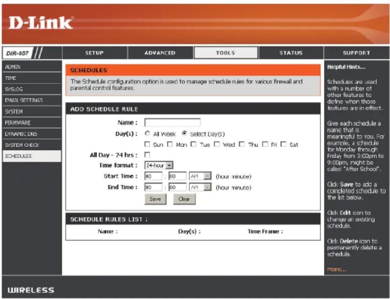D-LINK DIR-657 - Contrôle du système - 2