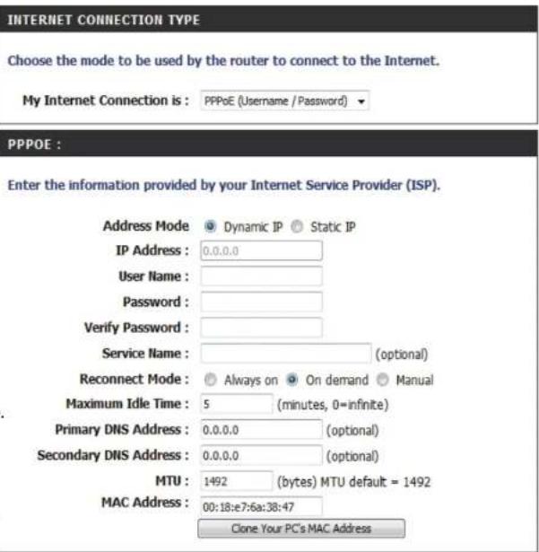 D-LINK DIR-657 - Configuration Internet PPPoE (DSL) - 1