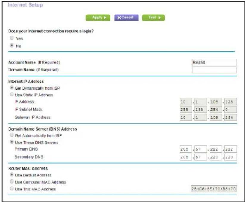 NETGEAR R6250 - Internet Setup - 1