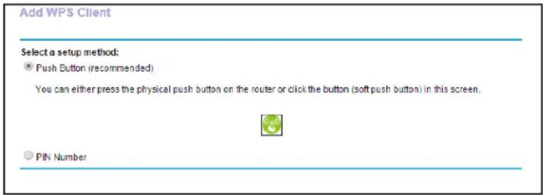 NETGEAR R6250 - Select either Push Button or PIN Number. - 1