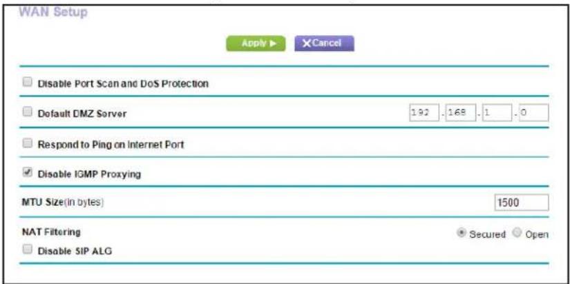 NETGEAR R6250 - Select Advanced > Setup > W AN Setup. - 1