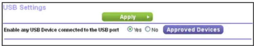 NETGEAR R6250 - To set up approved USB devices: - 1
