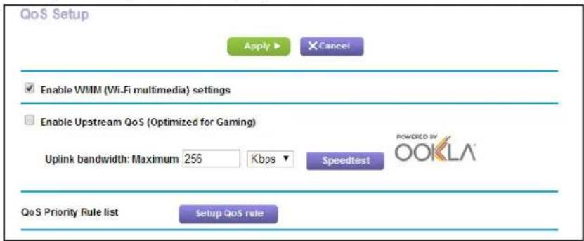 NETGEAR R6250 - To enable upstream QoS: - 1
