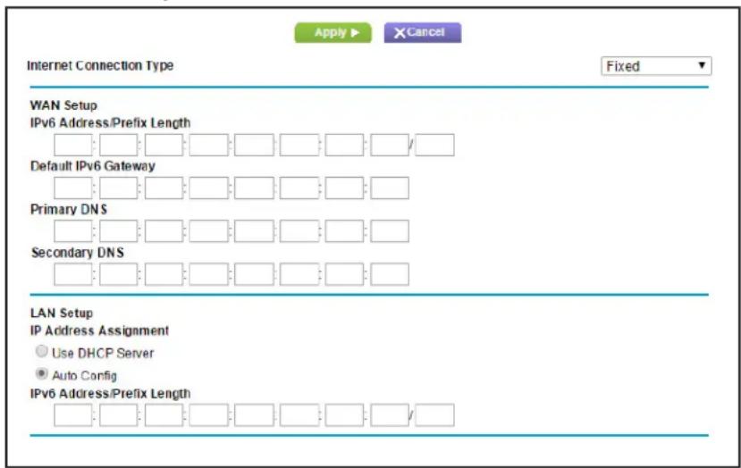 NETGEAR R6250 - To set up a pass-through IPv6 Internet connection: - 1