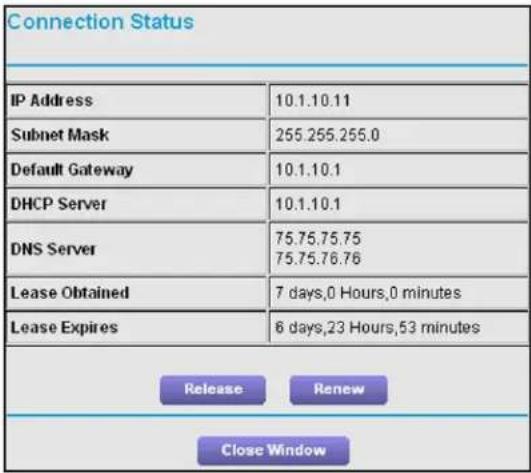 NETGEAR R6250 - To view the Internet connection status: - 1