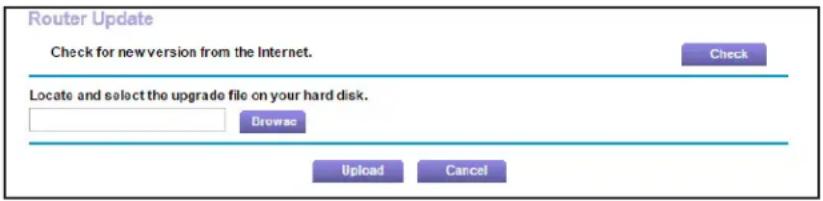 NETGEAR R6250 - Select Advanced > Administration > Router Update. - 1