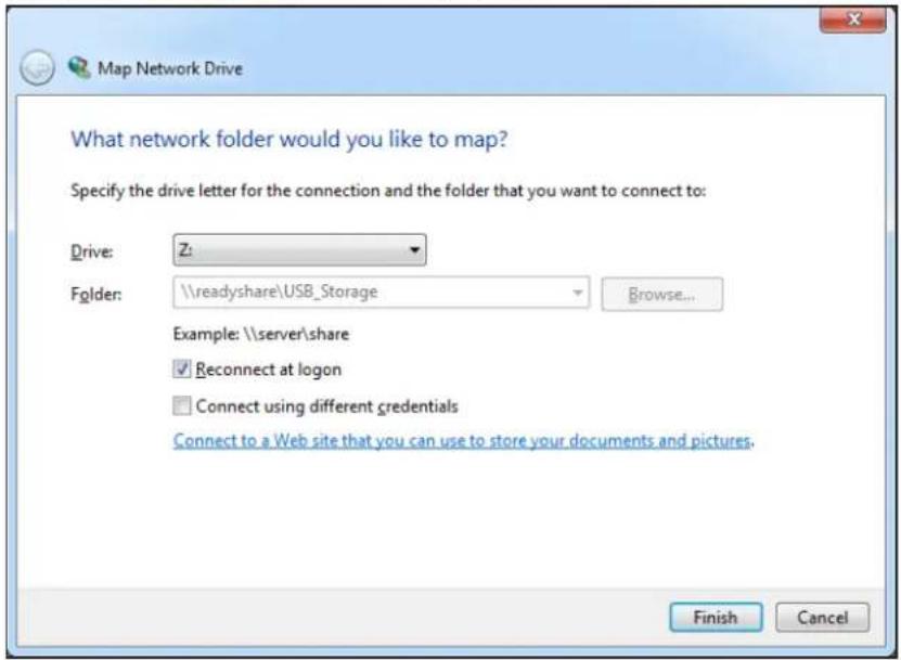 NETGEAR R6250 - To map the USB device to a Windows network drive: - 2