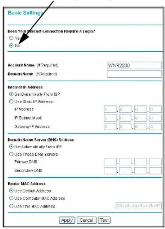 NETGEAR WNR2200 - Viewing or Manually Configuring Your ISP Settings - 1