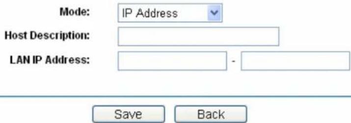 TP-LINK SafeStream TL-R600VPN - Add or Modify a Host Entry - 1