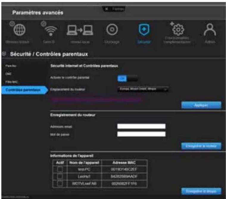 WESTERN DIGITAL My Net N750 - Enregistrement du contrôle parental - 1