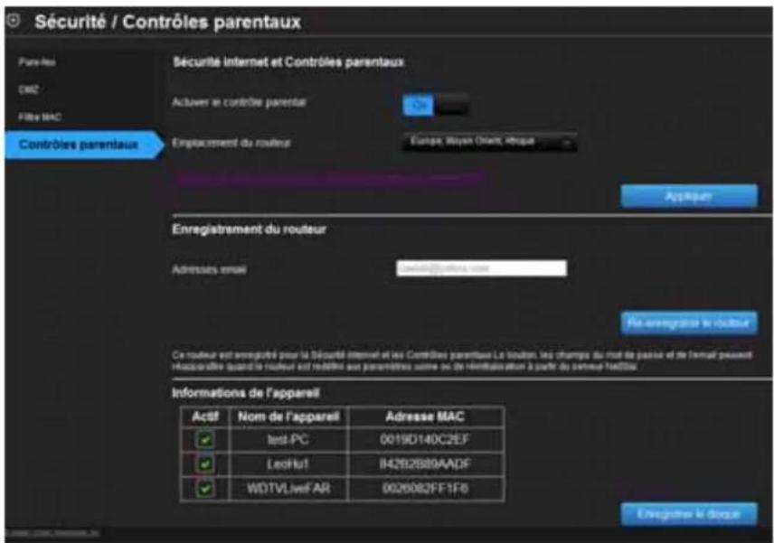 WESTERN DIGITAL My Net N750 - Enregistrement du contrôle parental - 3