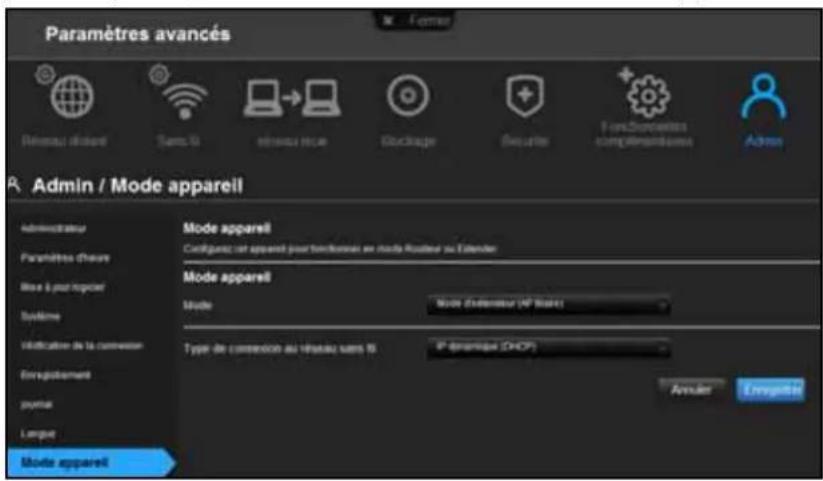 WESTERN DIGITAL My Net N750 - Pour convertir le routeur en mode extender : - 1