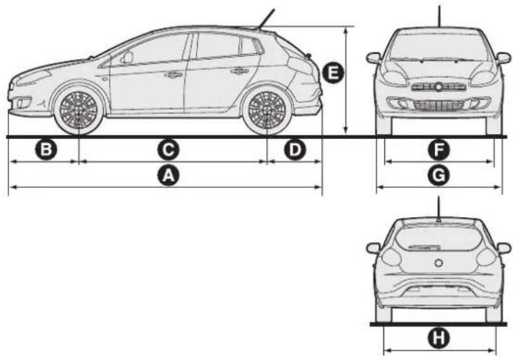 FIAT Bravo (2010) - DIMENSIONS - 1