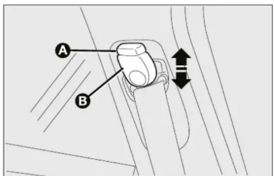 FIAT Bravo (2010) - ADJUSTINGTHEFRONTSEATBELT HEIGHT - 2
