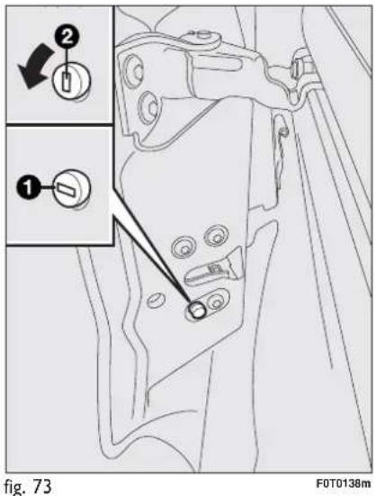 FIAT Fiorino (2009) - CHILD RESTRAINT SYSTEM fig. 73 - 1