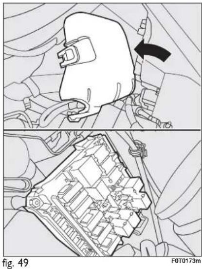 FIAT Fiorino (2009) - Removing the lid of the fuse box - 1