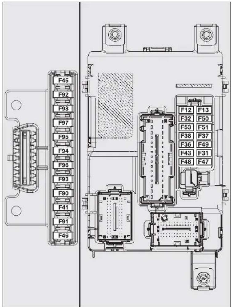 FIAT Fiorino (2009) - FUSES INSTALLED ON PASSENGER COMPARTMENT WIRED BOX - 1