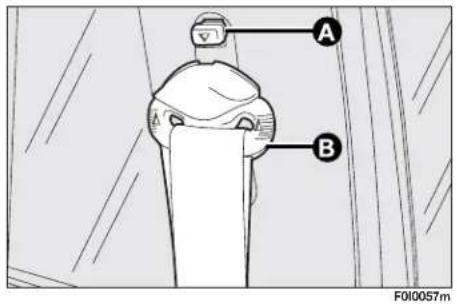 FIAT Punto (2003) - FRONT SEAT BELT HEIGHT ADJUSTMENT - 1
