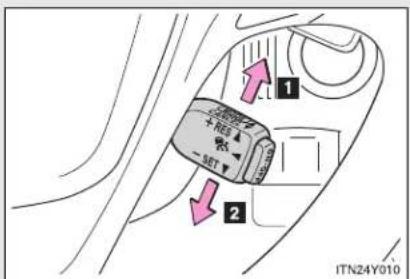 TOYOTA Avensis (2012) - ■ Adjusting the set speed - 1