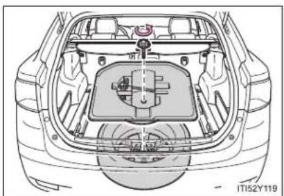 TOYOTA Avensis (2012) - Taking out the spare tire - 2