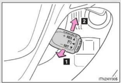 TOYOTA Avensis (2012) - Setting the vehicle speed - 4