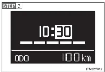 TOYOTA Avensis (2012) - Setting the clock - 2