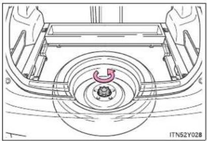 TOYOTA Avensis (2012) - Taking out the spare tire - 1