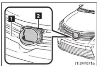 TOYOTA Avensis (2012) - ■ Radar sensor and grille cover - 1